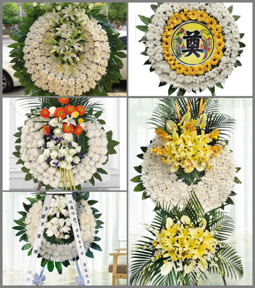 河南南阳新野县王集镇石羊岗村花圈速递